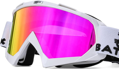 Dirt Bike ATV Goggles Motorcycle Gear Riding Motocross Dirtbike 4-Wheeler MX DH Accessories Goggles Glasses for Men Women Youth UV400 Protection Dust-Proof Anti-Slip Strap