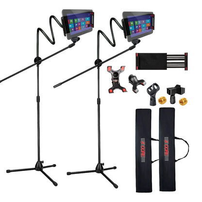 5 Core Tripod Mic Stand W Phone Holder Height Adjustable Microphone Mount Stands