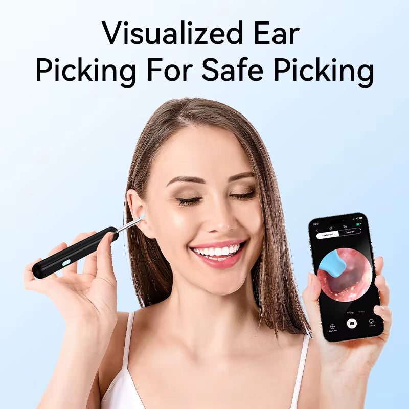 Visual Ear Cleaner with Camera HD Ear Stick Otoscope USB Charging Endoscope Wax Removal Tool Earpick Mini Camera Health Care Set