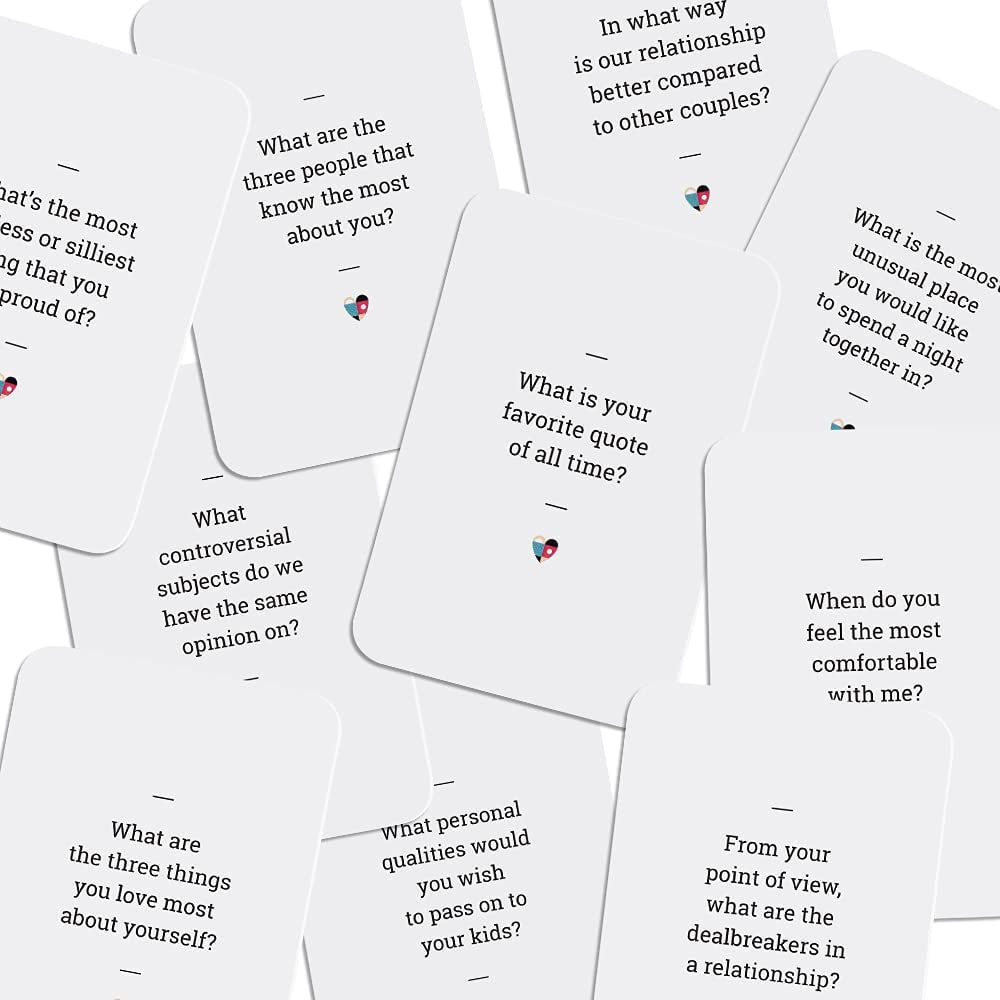 Couples Games Adult Card Games – Fun, Thought-Provoking Question Games for Couples New & Old to Ignite Communication – Party Appropriate & Playable W/Multiple Couples (100 Cards)